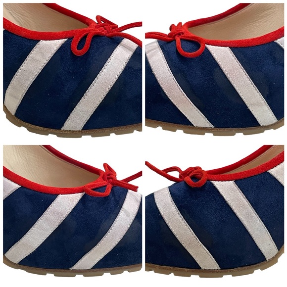 CHANEL Multicolor Suede CC Stripes Cork Heel Pumps EU 41 US 10 - Picture 6 of 14